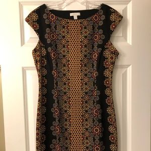 New York & Co=. mosaic patterned sheath dress